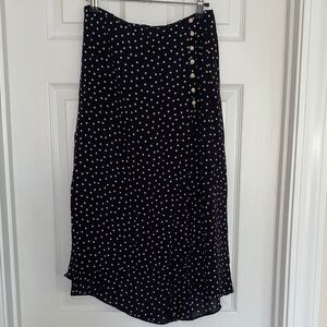 INTERMIX Casey Black & White Polka Dot Skirt 0